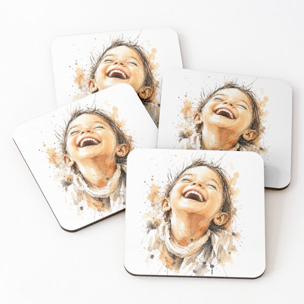 Item preview, A watercolor painting of a joyful childhood designed and sold by GRFORA.