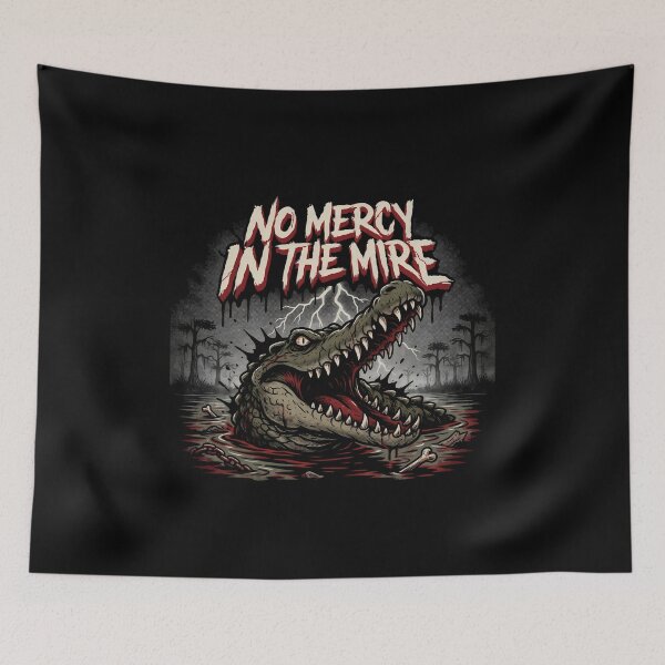 Item preview, Alligator No Mercy In The Mire Swamp Deathcore Graphic designed and sold by Enea Kelo.