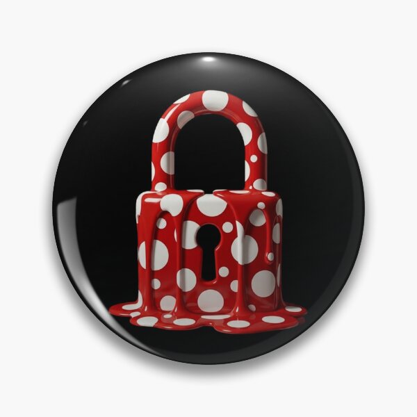 Item preview, Melting Polka Dot Padlock Security Pop Art designed and sold by YourColorsWall.