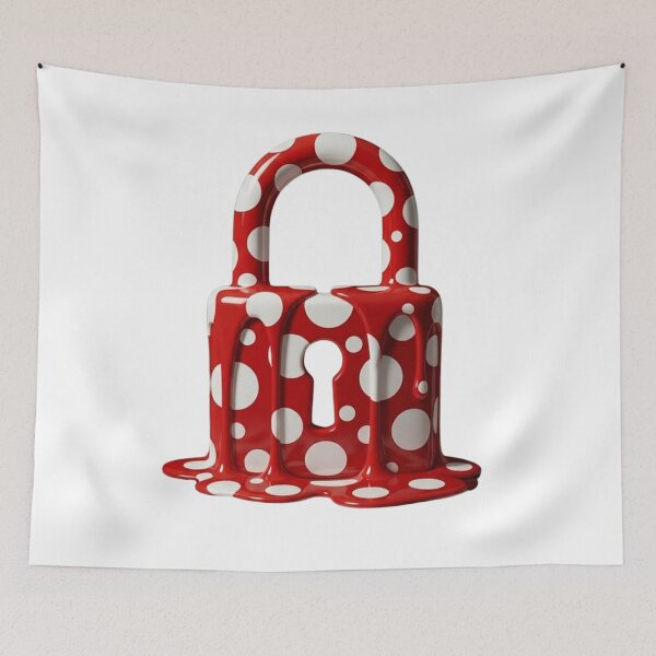 Item preview, Melting Polka Dot Padlock Security Pop Art designed and sold by YourColorsWall.