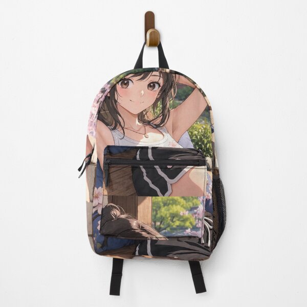 Item preview, Cute anime manga girl reclining with a cup of coffee designed and sold by Vintage Designs +.
