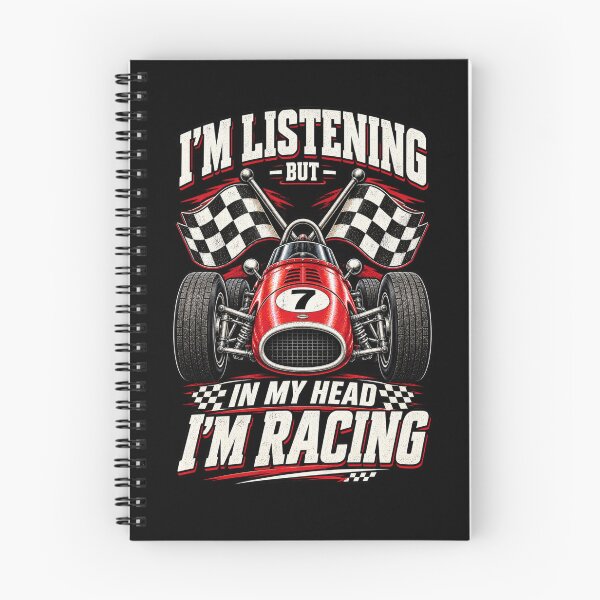 Item preview, In My Head I'm Racing Funny Race Car Motorsport T-Shirt | Racing Fan Graphic Gift designed and sold by Trendably.