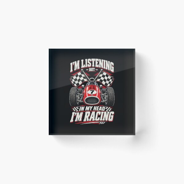 Item preview, In My Head I'm Racing Funny Race Car Motorsport T-Shirt | Racing Fan Graphic Gift designed and sold by Trendably.