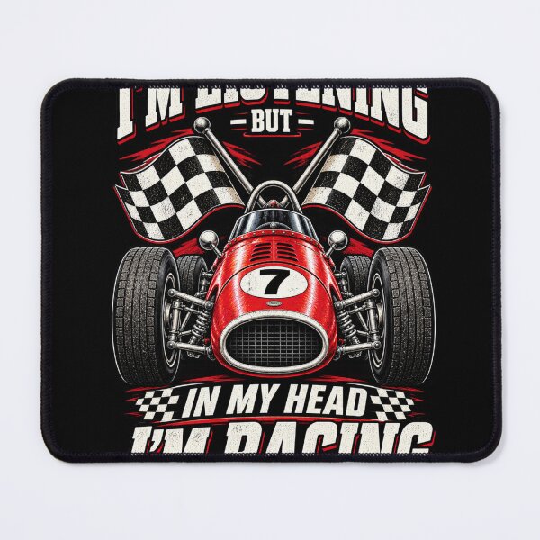 Item preview, In My Head I'm Racing Funny Race Car Motorsport T-Shirt | Racing Fan Graphic Gift designed and sold by Trendably.