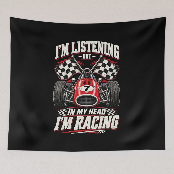 Item preview, In My Head I'm Racing Funny Race Car Motorsport T-Shirt | Racing Fan Graphic Gift designed and sold by Trendably.