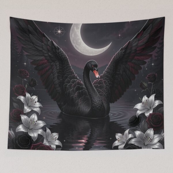 Item preview, Gothic Swan Queen | Dark Romantic Fantasy designed and sold by JanjjaSoulInk.