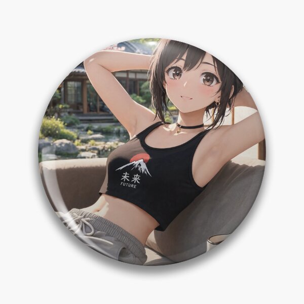 Item preview,  Cute anime manga girl reclining with a cup of coffee designed and sold by Vintage Designs +.