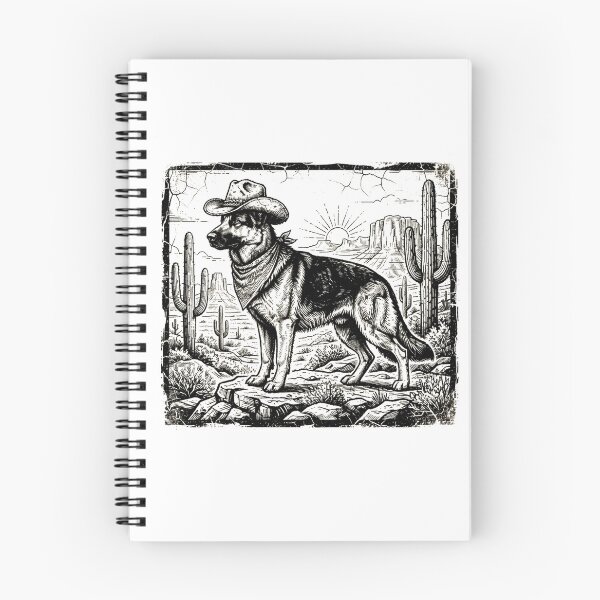 Item preview, Vintage Western German Shepherd Cowboy Dog  designed and sold by SOUFIANE1991.