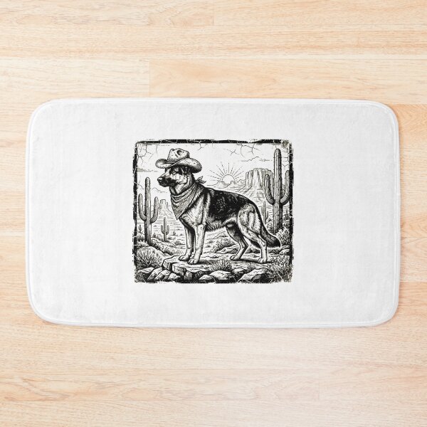 Item preview, Vintage Western German Shepherd Cowboy Dog  designed and sold by SOUFIANE1991.