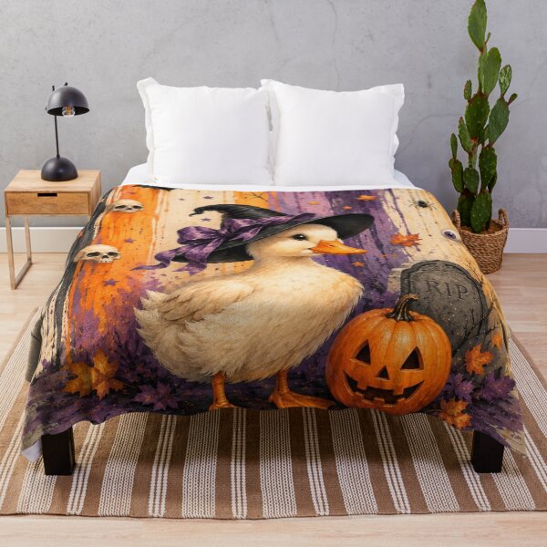 Item preview, Spooky Halloween Witch Duck Illustration designed and sold by Rohan132.