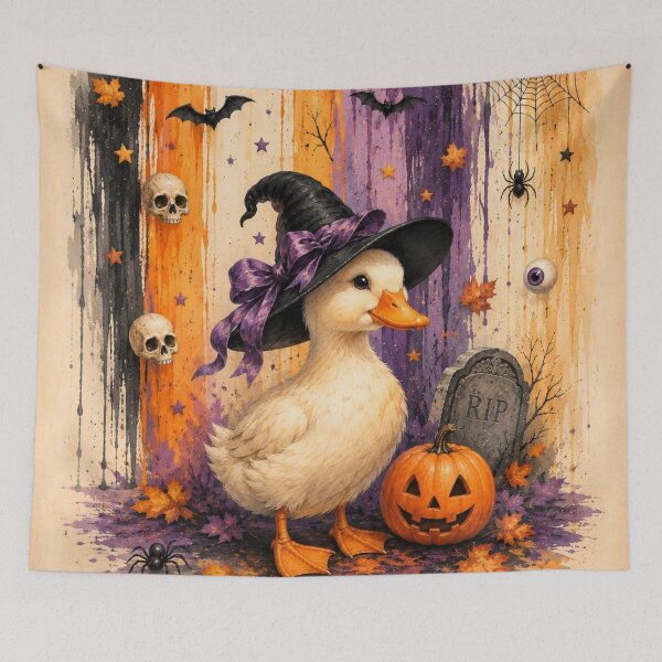 Item preview, Spooky Halloween Witch Duck Illustration designed and sold by Rohan132.