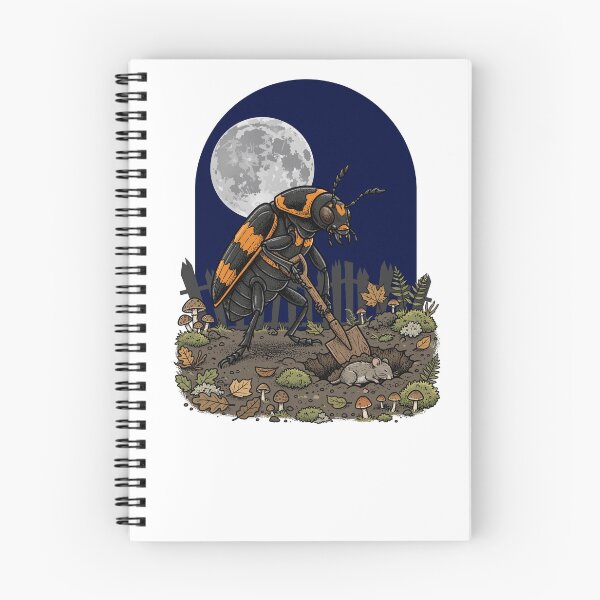 Item preview, Nature's Undertaker American Burying Beetle Moon Gothic Goblincore Beetle designed and sold by Neurospicy Trolls.