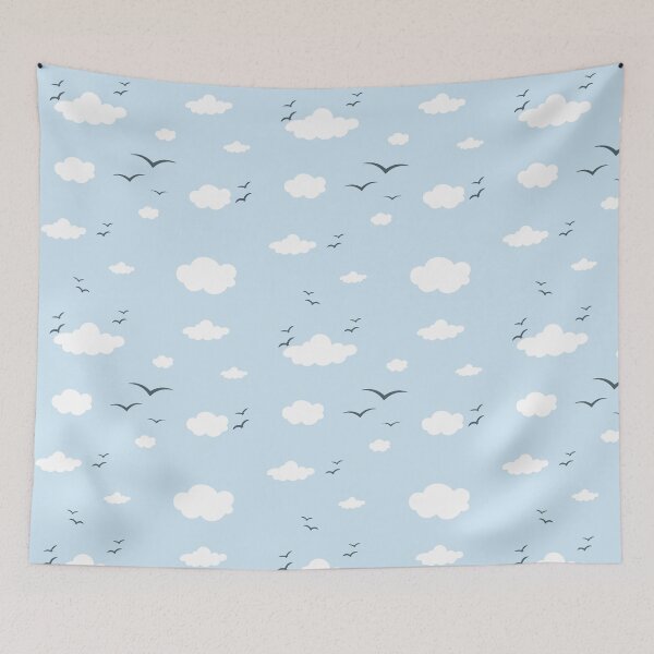 Item preview, Serene Sky Birds Genesis Peace Pattern designed and sold by CeciReynaga.