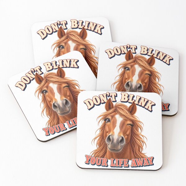 Item preview, Funny Winking Horse Don’t Blink Your Life Away. designed and sold by Kolibra.
