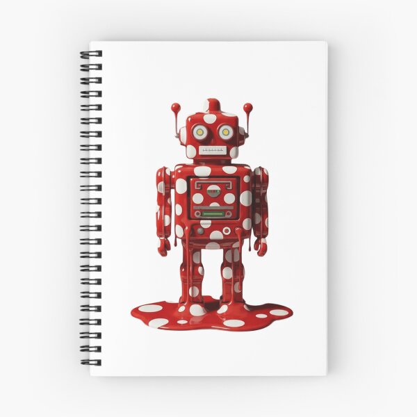 Item preview, Melting Polka Dot Vintage Robot Sci Fi Pop Art designed and sold by YourColorsWall.