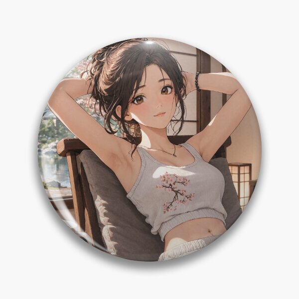 Item preview, Cute anime manga girl reclining with a cup of coffee designed and sold by Vintage Designs +.