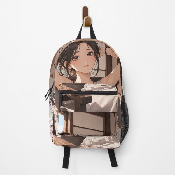 Item preview, Cute anime manga girl reclining with a cup of coffee designed and sold by Vintage Designs +.