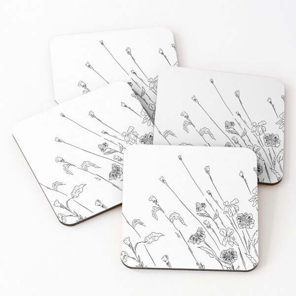 Item preview, Black and white wildflowers designed and sold by verity1989.
