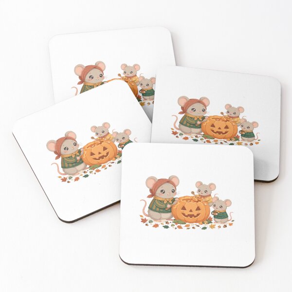 Aperçu de l'œuvre Souris d'Halloween mignonnes, sculpture de citrouille, souris d'automne kawaii, goblincore créée et vendue par Neurospicy Trolls.