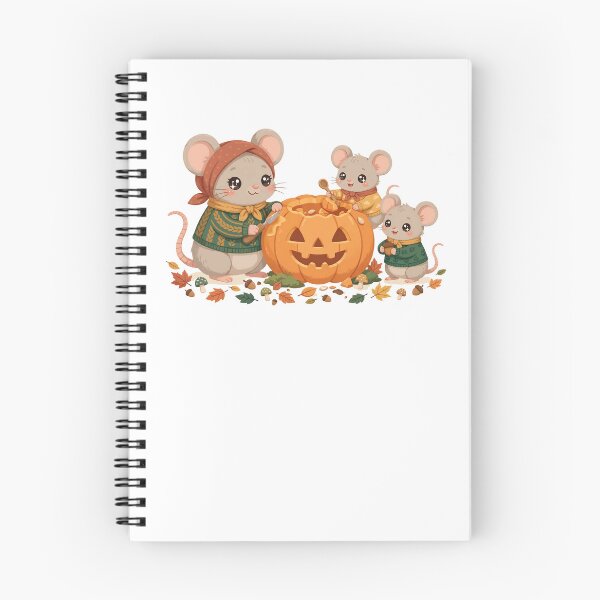 Item preview, Cute Halloween Mice Carving Pumpkin Kawaii Autumn Mice Goblincore designed and sold by Neurospicy Trolls.