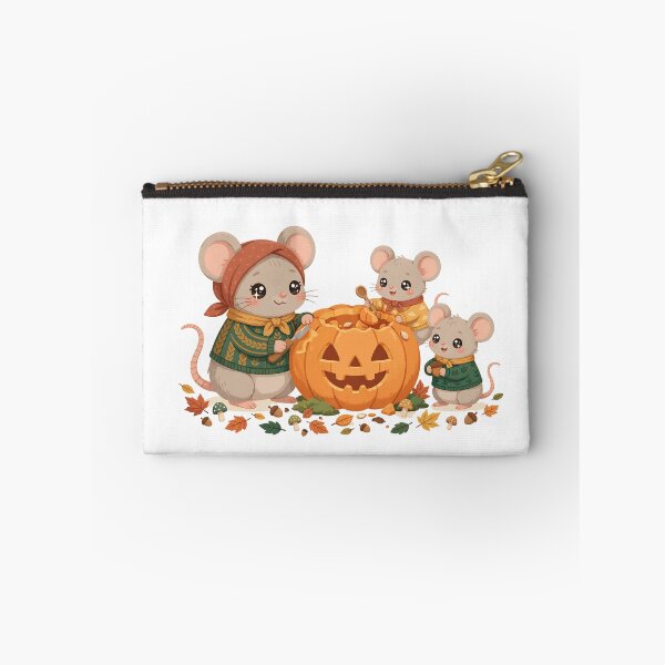 Item preview, Cute Halloween Mice Carving Pumpkin Kawaii Autumn Mice Goblincore designed and sold by Neurospicy Trolls.