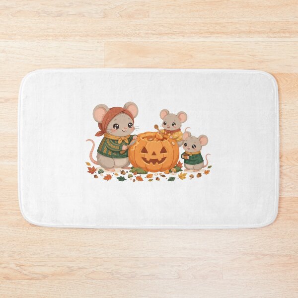 Item preview, Cute Halloween Mice Carving Pumpkin Kawaii Autumn Mice Goblincore designed and sold by Neurospicy Trolls.