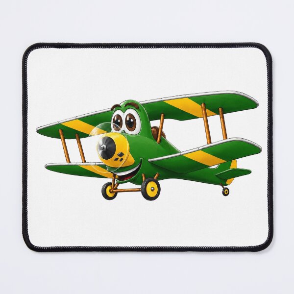 Item preview, Green Yellow Biplane Cartoon designed and sold by Scott Hayes.