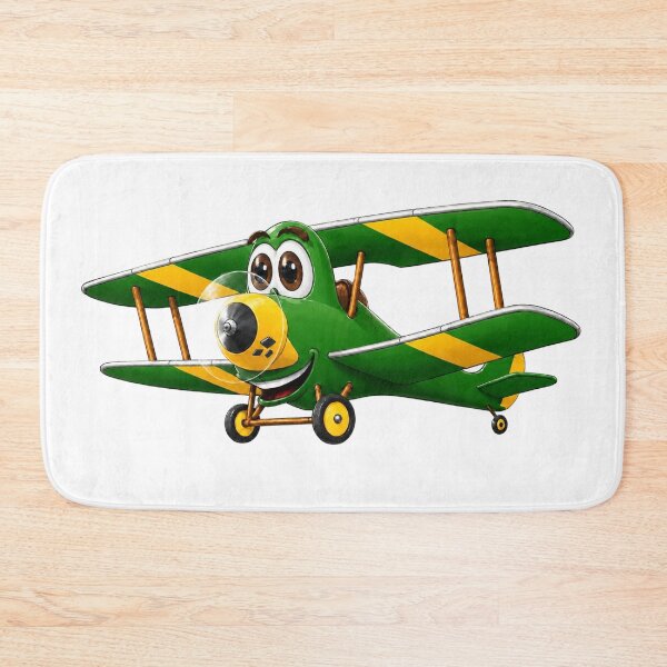 Item preview, Green Yellow Biplane Cartoon designed and sold by Scott Hayes.