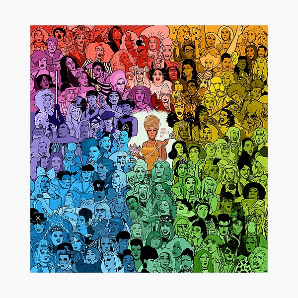 Aperçu de l'œuvre La famille Drag Race créée et vendue par Brad Bradley.