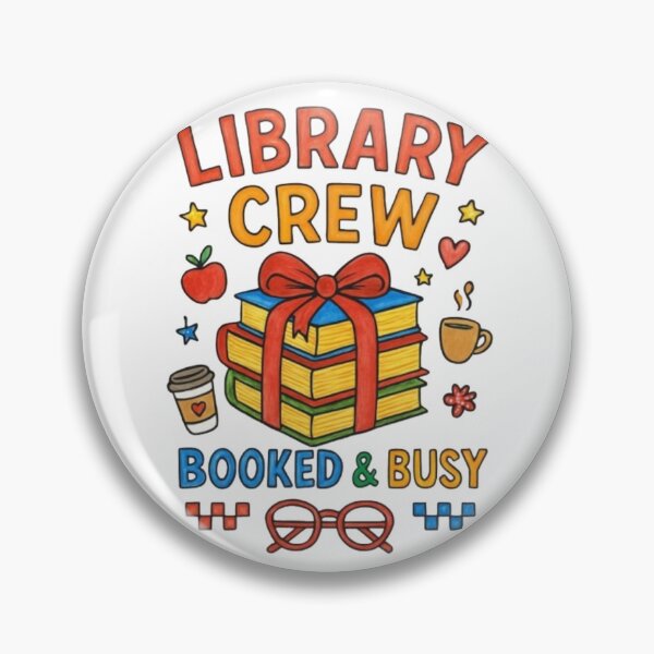 Item preview, Library Crew Booked & Busy – Cute Librarian Book Lover Reading Design designed and sold by LifeProApperal.