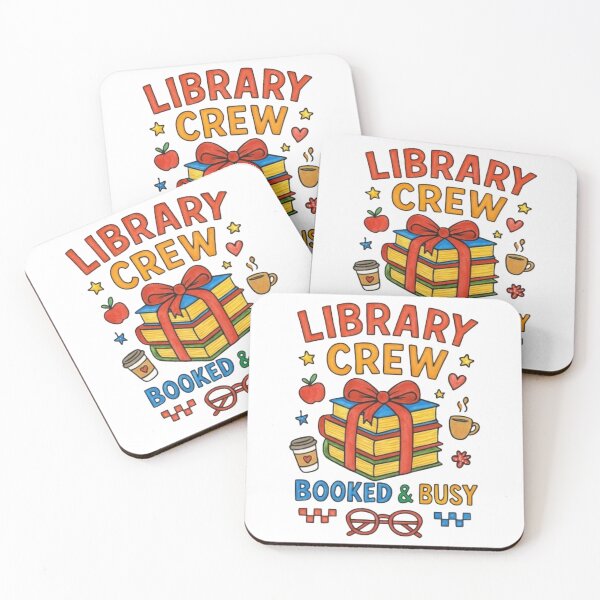 Item preview, Library Crew Booked & Busy – Cute Librarian Book Lover Reading Design designed and sold by LifeProApperal.