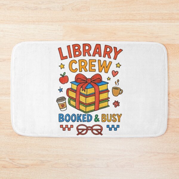 Item preview, Library Crew Booked & Busy – Cute Librarian Book Lover Reading Design designed and sold by LifeProApperal.