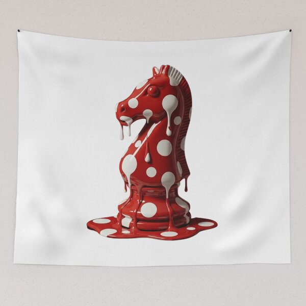 Item preview, Melting Polka Dot Chess Knight Strategy Pop Art designed and sold by YourColorsWall.