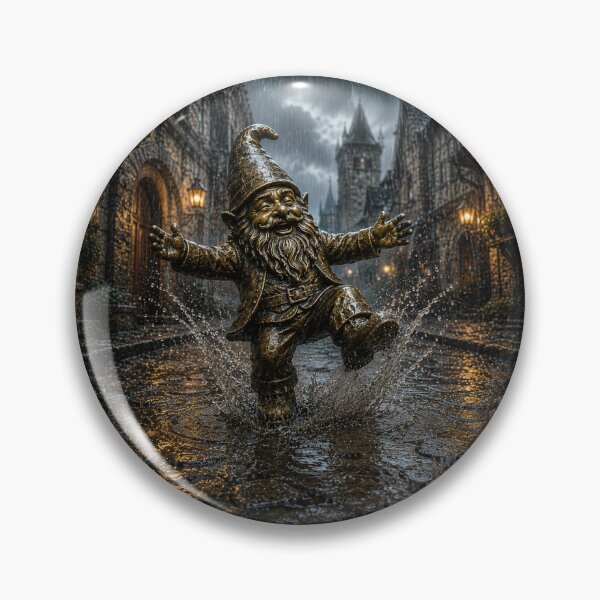Item preview, Wroclaw Joyful Gnome in a Rainstorm designed and sold by Purrfecta.