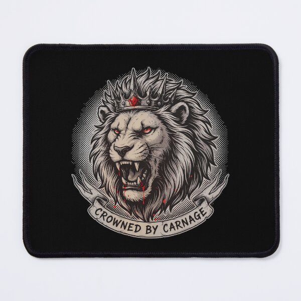 Item preview, Crowned By Carnage Lion Deathcore Crown Graphic designed and sold by Enea Kelo.