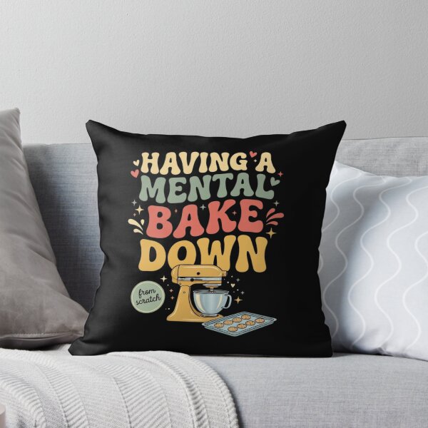 Item preview, Retro Baking Humor Mental Bake Down from Scratch Mood T-Shirt | Funny Baker Graphic Gift designed and sold by Trendably.