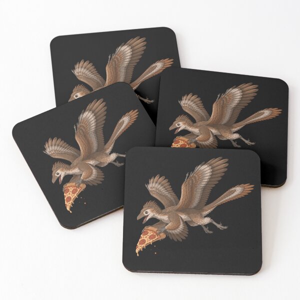 Item preview, Archaeopteryx with pizza designed and sold by Konvero.