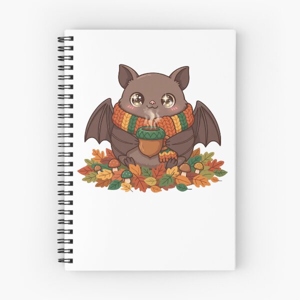 Item preview, Kawaii Autumn Bat Acorn Mug Cozy Fall Leaves Mushroom Goblincore designed and sold by Neurospicy Trolls.