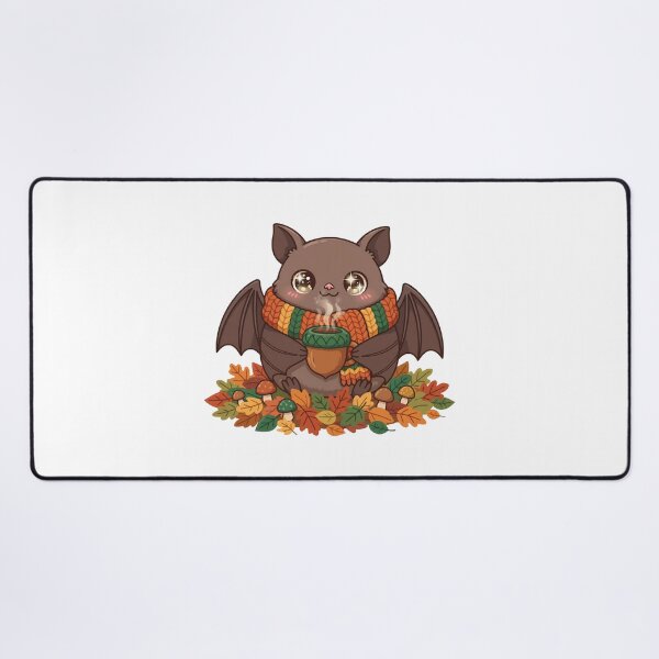 Item preview, Kawaii Autumn Bat Acorn Mug Cozy Fall Leaves Mushroom Goblincore designed and sold by Neurospicy Trolls.
