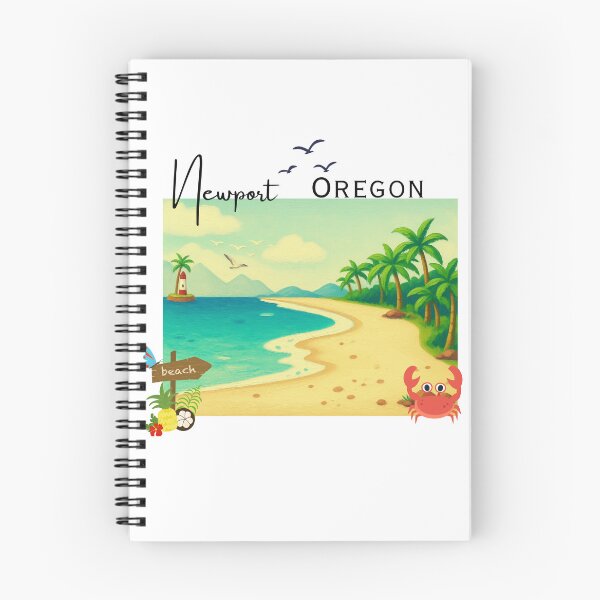 Item preview, Newport Oregon Painted Coastal Lighthouse Scenic Beach Landscape designed and sold by DonnaRaine.