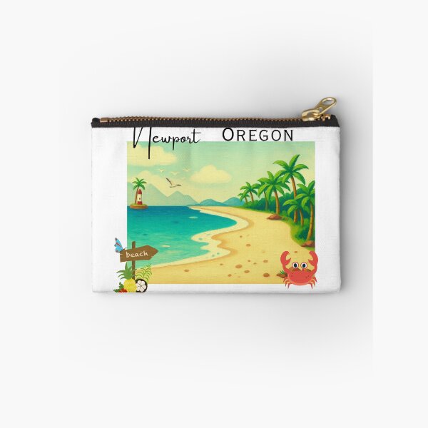 Item preview, Newport Oregon Painted Coastal Lighthouse Scenic Beach Landscape designed and sold by DonnaRaine.