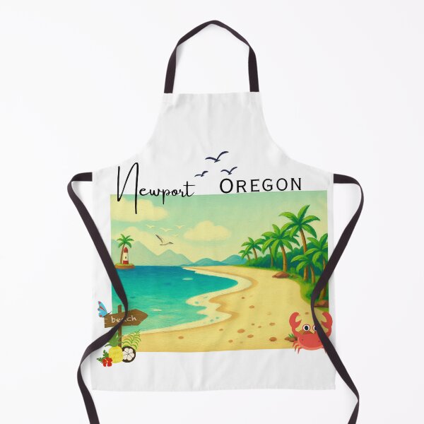 Item preview, Newport Oregon Painted Coastal Lighthouse Scenic Beach Landscape designed and sold by DonnaRaine.