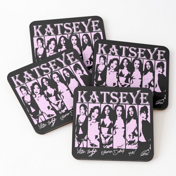 Item preview, KATSEYE Pink Pop Star Lineup Portrait designed and sold by Catsi-Nook-Art.