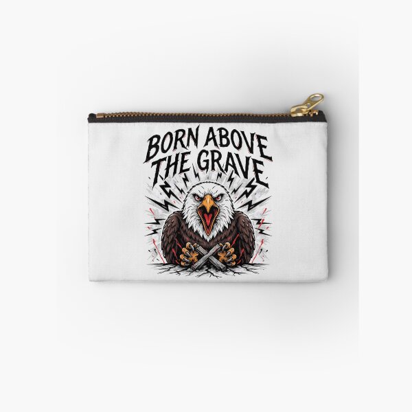 Item preview, Born Above The Grave Eagle Lightning Crossbones Graphic designed and sold by Enea Kelo.