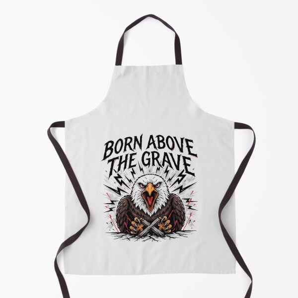 Item preview, Born Above The Grave Eagle Lightning Crossbones Graphic designed and sold by Enea Kelo.