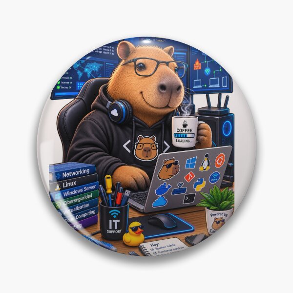 Item preview, Capybara IT Programmer Funny Tech designed and sold by Zilds23.
