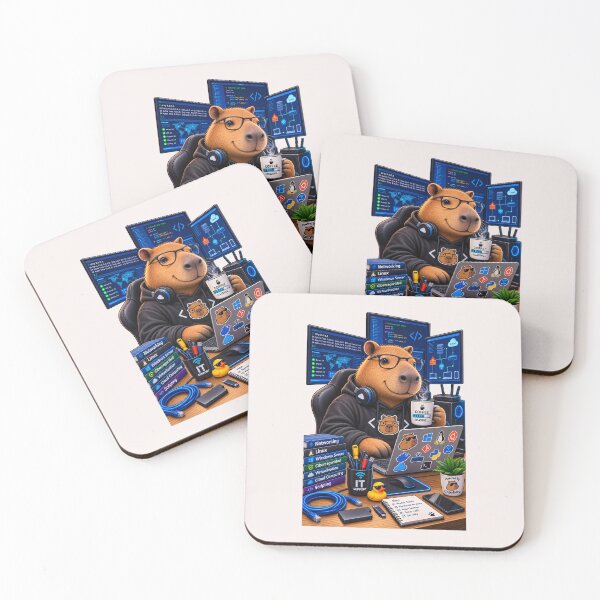 Item preview, Capybara IT Programmer Funny Tech designed and sold by Zilds23.
