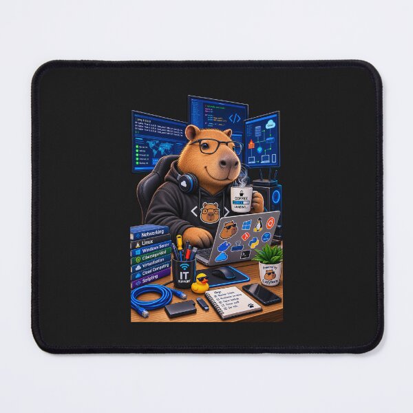 Item preview, Capybara IT Programmer Funny Tech designed and sold by Zilds23.