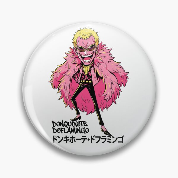 Item preview, Donquixote Doflamingo One Piece Anime Villain Pink Coat Illustration designed and sold by FreakToons.