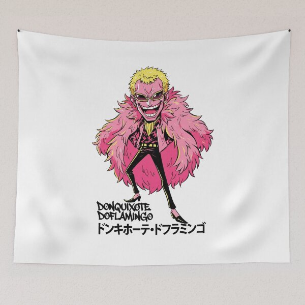Item preview, Donquixote Doflamingo One Piece Anime Villain Pink Coat Illustration designed and sold by FreakToons.